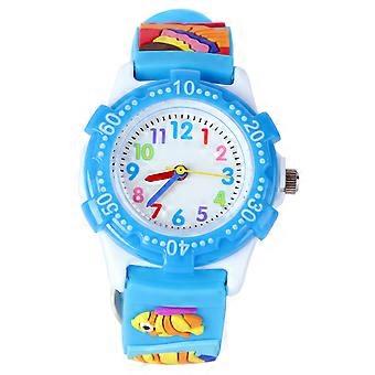 Jongenshorloges, kinderhorloge, cartoonhorloge, creatief, studenten, kinderen, meisje, jongen, verjaardagscadeau, blauw, 19 x 2,7 cm, tijdsaanduiding, 1 set