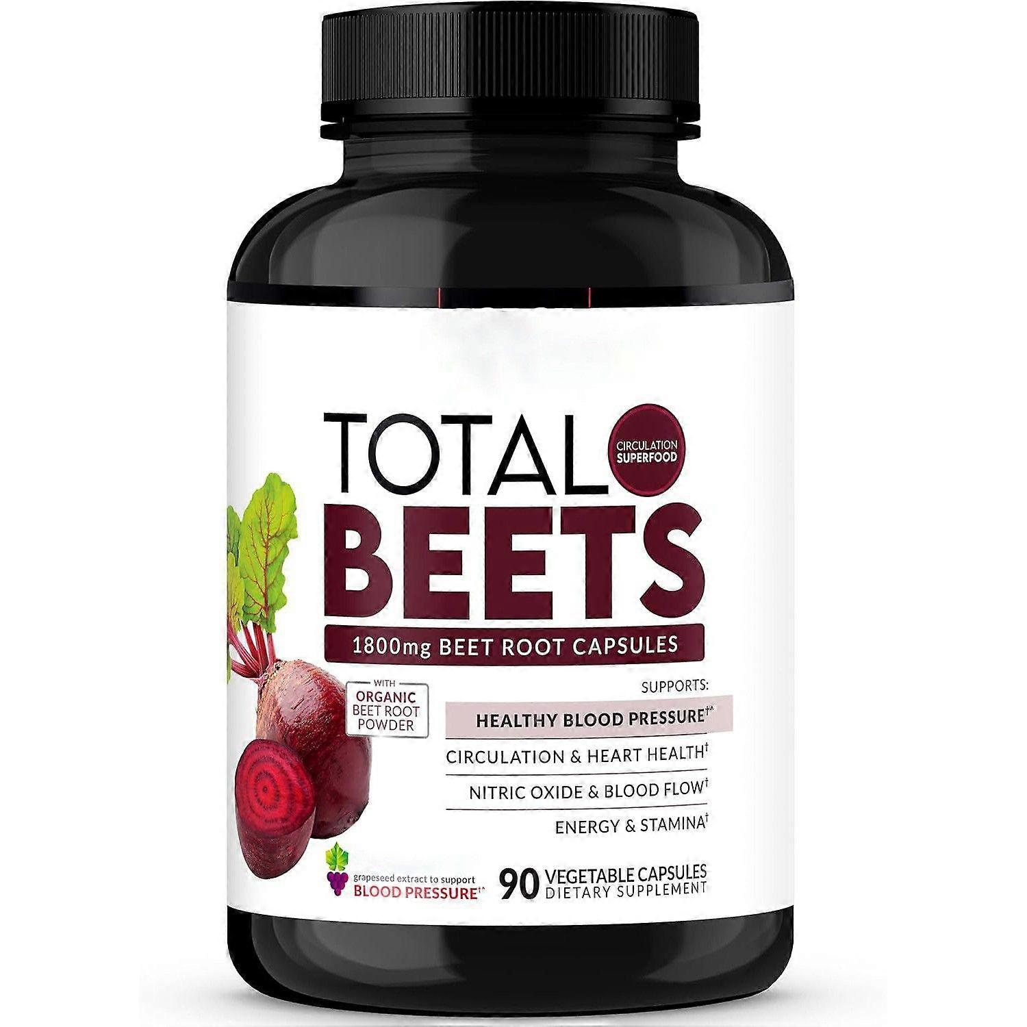 Total Beets 1800mg Beet Root Vegetable Capsules | 90 Count