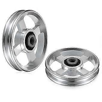 2PCS 95mm Pulley Wheels Pulley System compatible with Home Gym Exercise Machines Sports Fitness Equipments, Bearing Pulley Wheels