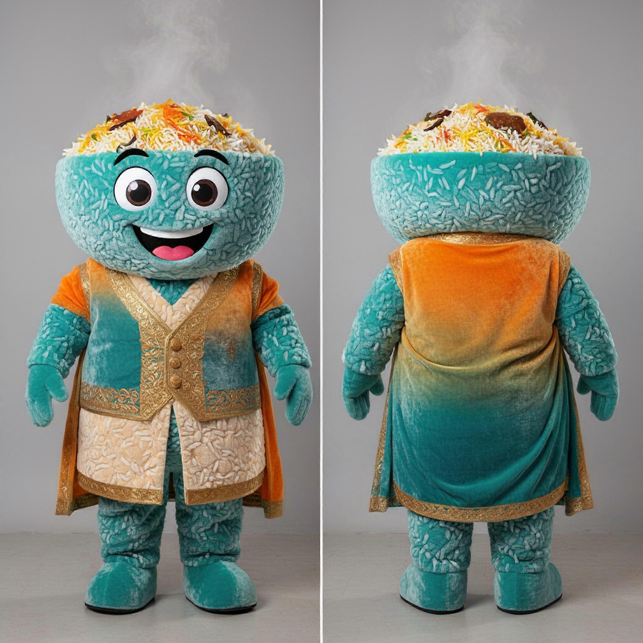 MASTICOT Teal Steaming Biryani Mascot