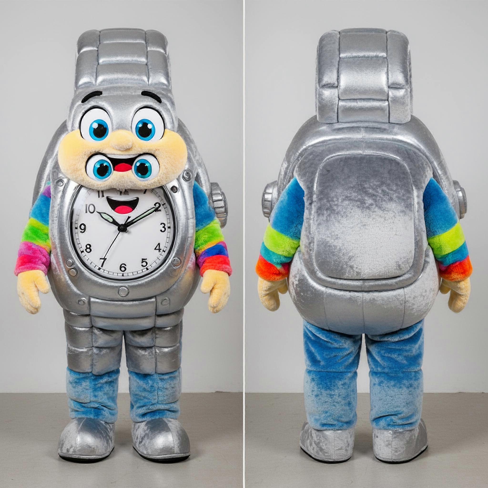 MASTICOT Shimmering Silver Oversized Wrist Watch Mascot