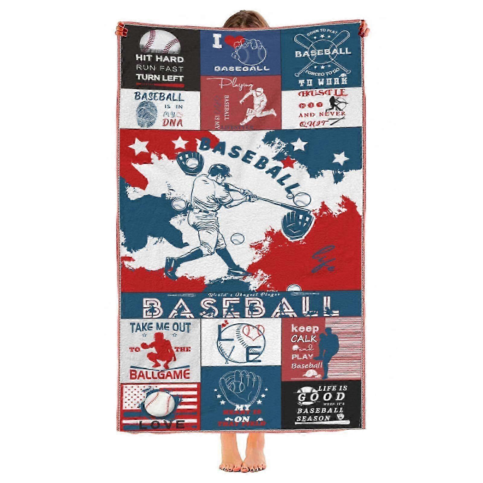 Soft Absorbent Baseball Beach Towel