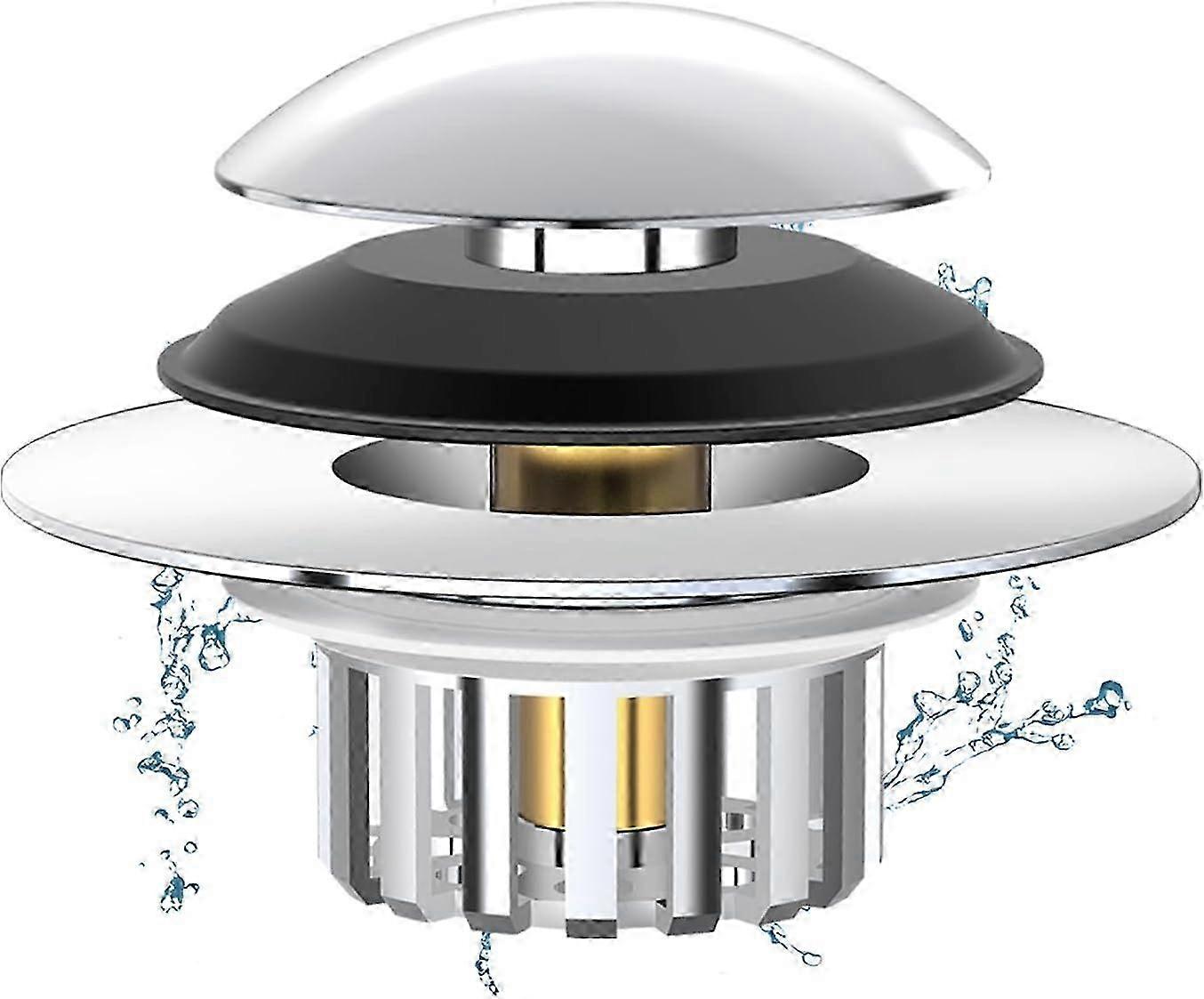 Copper Chrome Triple-Action Tub Plug