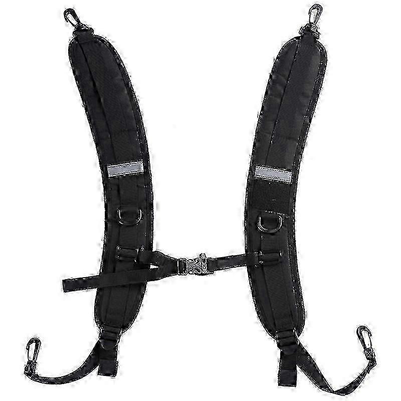 Shoulder support straps for dry bag - adjustable padding (1pc, black)