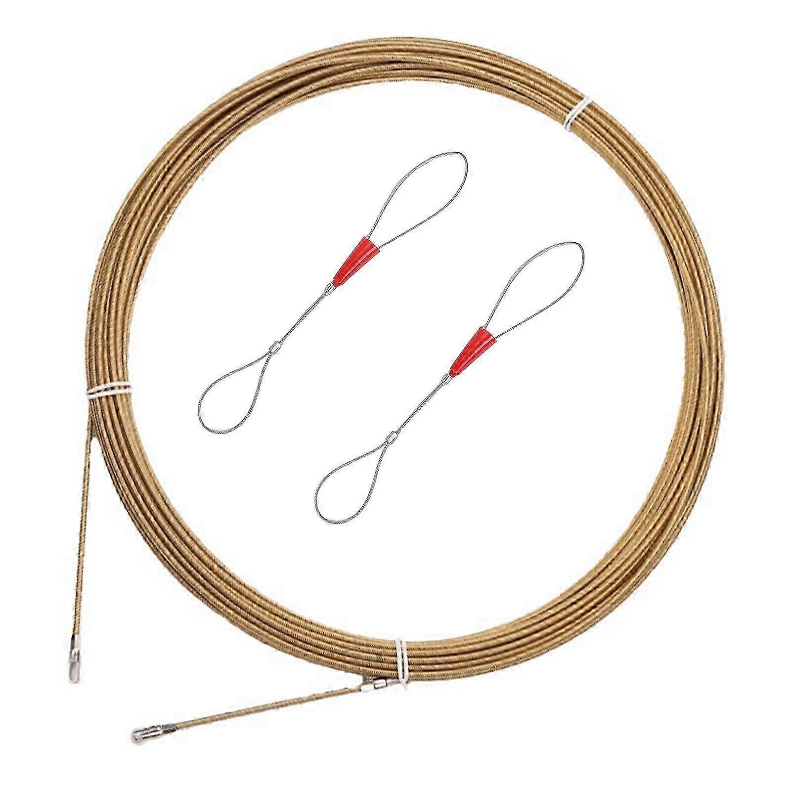 Spring Action Cable Puller Round Head Electrical Wire Threader 5m for Home Office Wiring