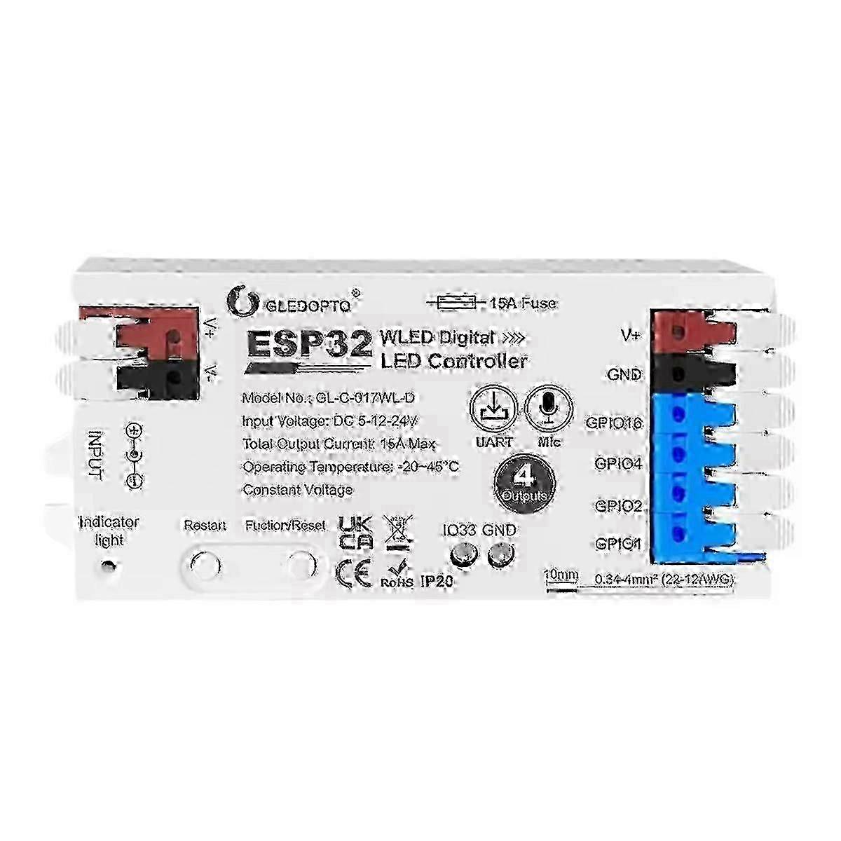 4-Channel WLED ESP32 Controller
