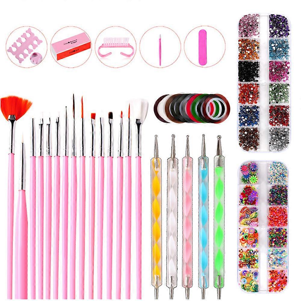 Nail Art Tapes Brushes Versatile Custom Designs