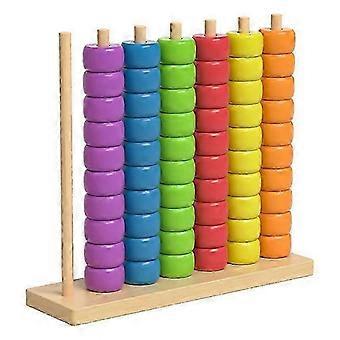 Wooden Color Matching Stacking Puzzle, Fast Competitive Brain Teaser for 2 Players, Family Game Night, Cognitive Skill Development, Complete Set
