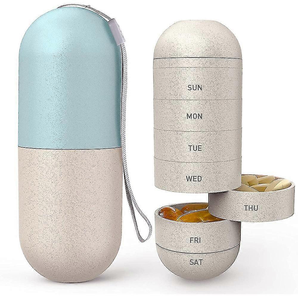 Portable 7-Day Pill Box Waterproof