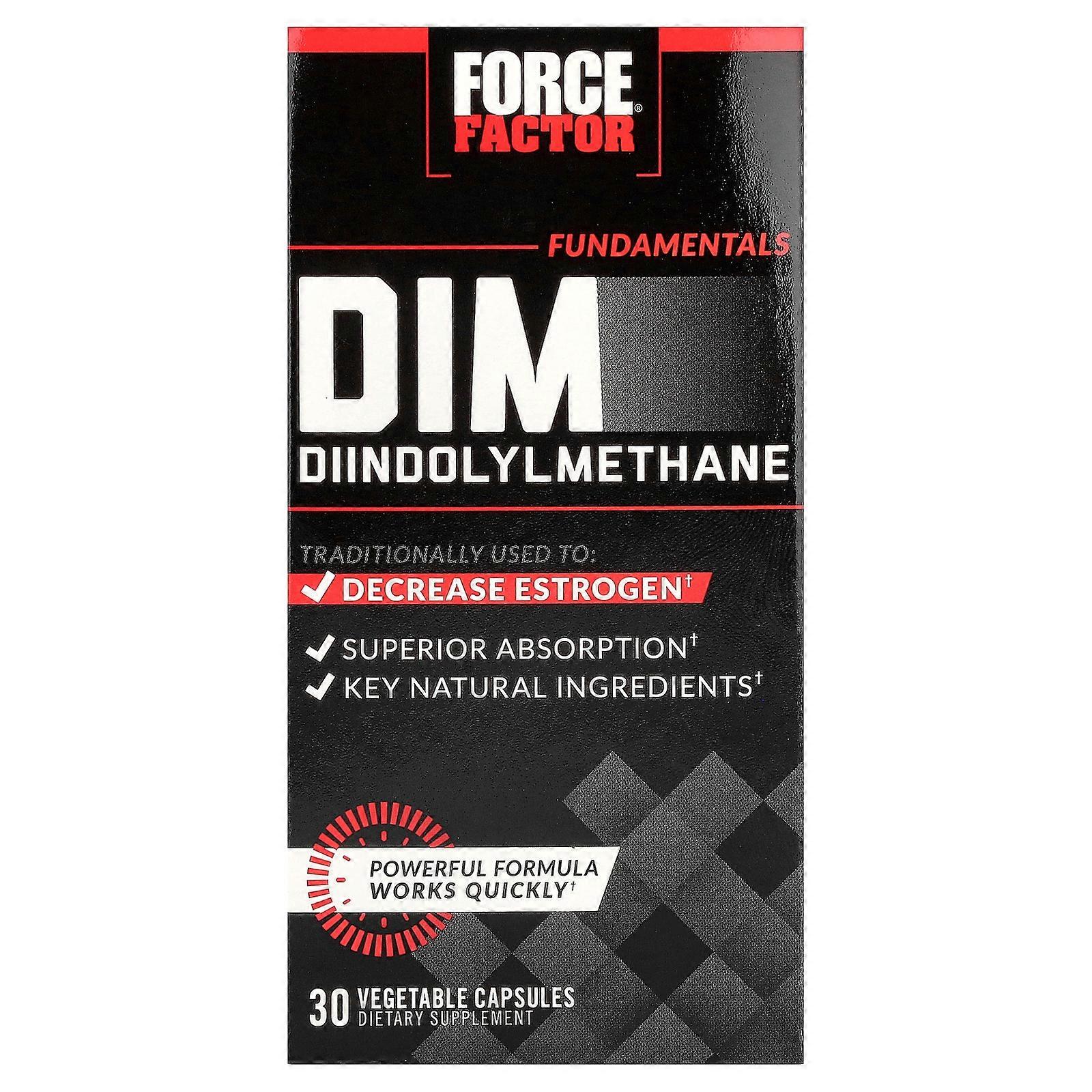 2 x Force Factor, Fundamentals DIM Diindolylmethane, 30 Vegetable Capsules
