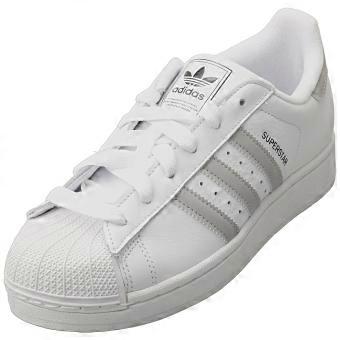adidas Superstar II Unisex Fashion Trainers in White Grey