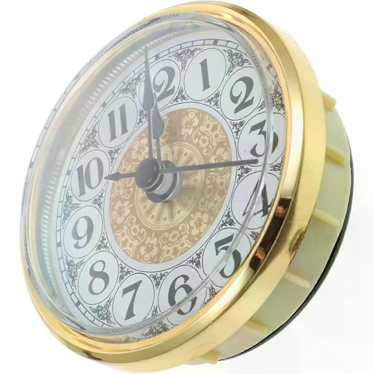 Clock Insert round Gold 70mm Arabic Numerals for Office DIY