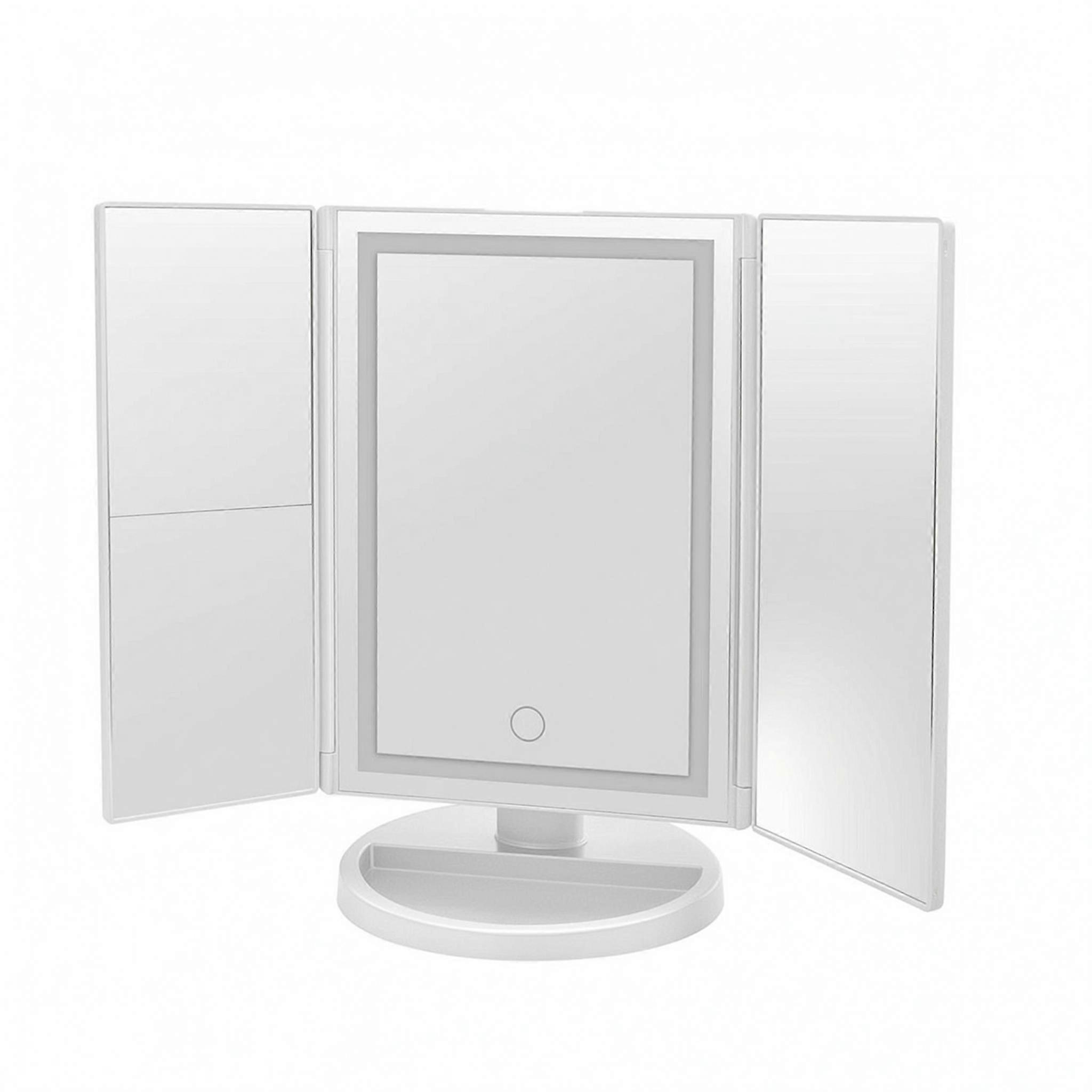Adjustable Tri-Fold LED Mirror