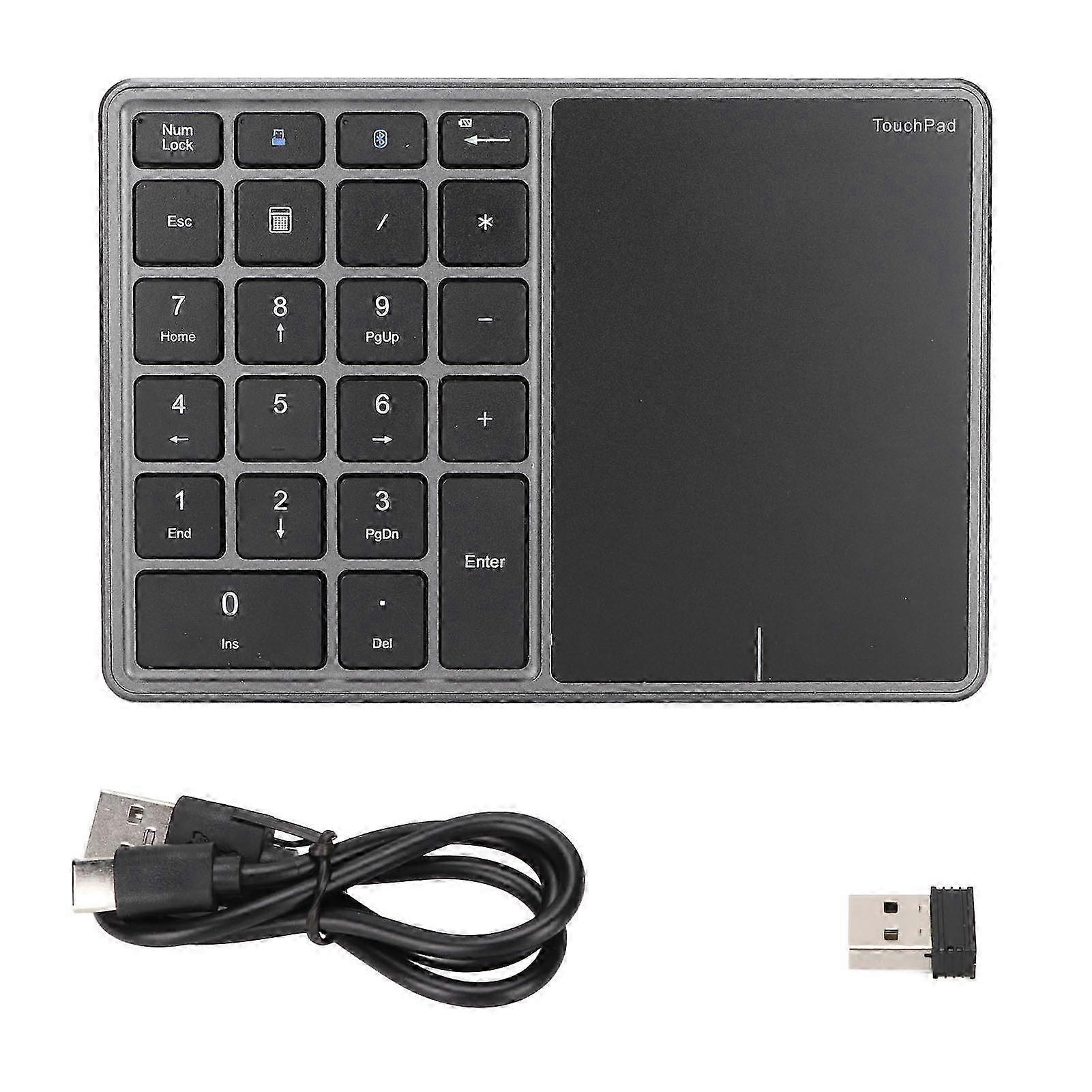 Wireless Numeric Keypad with Touchpad Ergo Angle