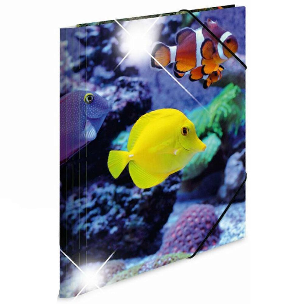 FISH Herma Premium Quality and Stylish Elasticated Glossy PP Folder A4 Animals