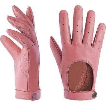 Women's Thin Lambskin Leather Gloves Touchscreen Unlined Driving Gloves with Knuckle Holes M code