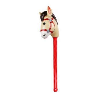 Stick Horse Blowing up Stick Toy Hobby Horse Stick Toy Lovely Horse Head Stick_ydm