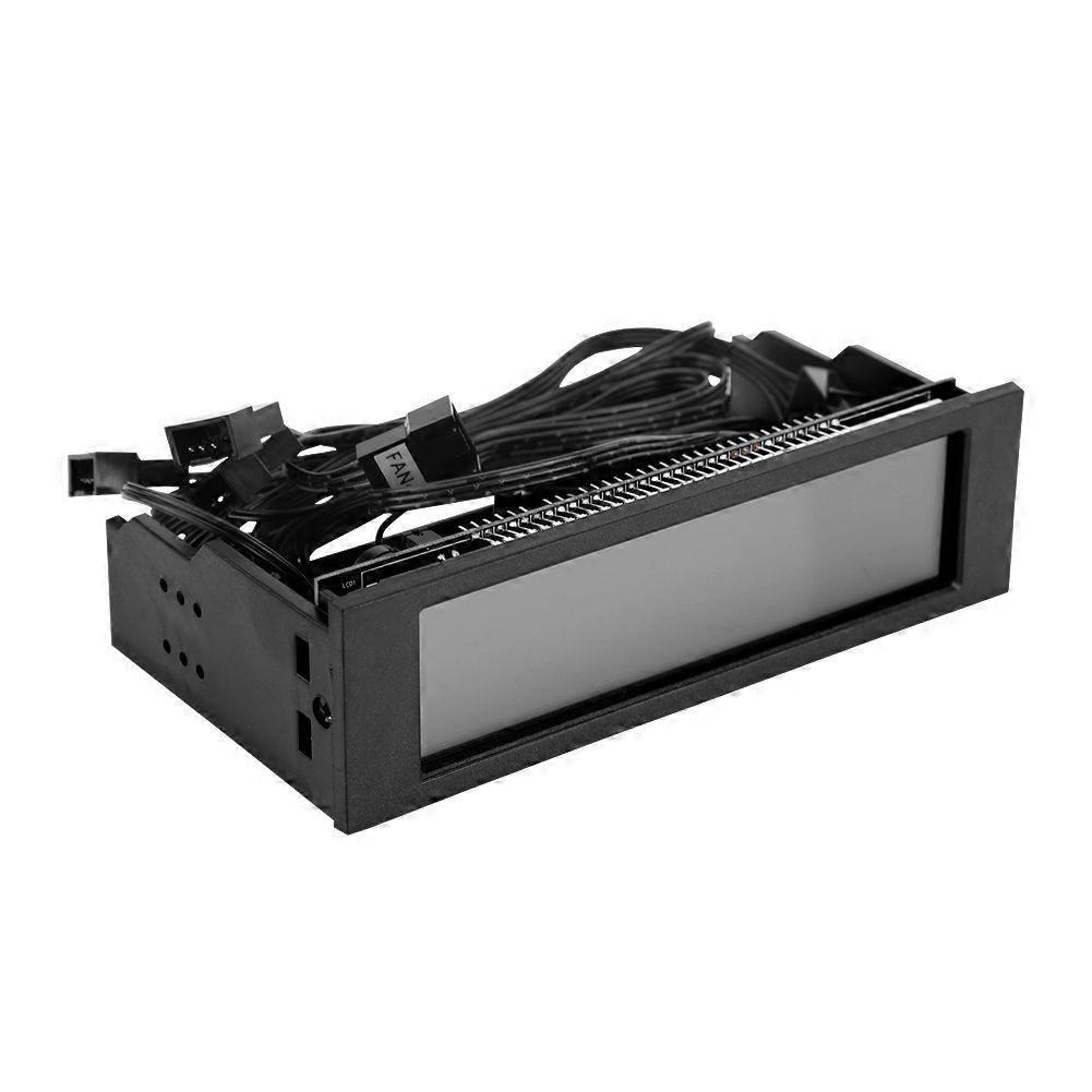 5-Fans Speed Controller CPU Temperature Sensor Computer Cooling Drive Bay Front LCD Panel YEMMA