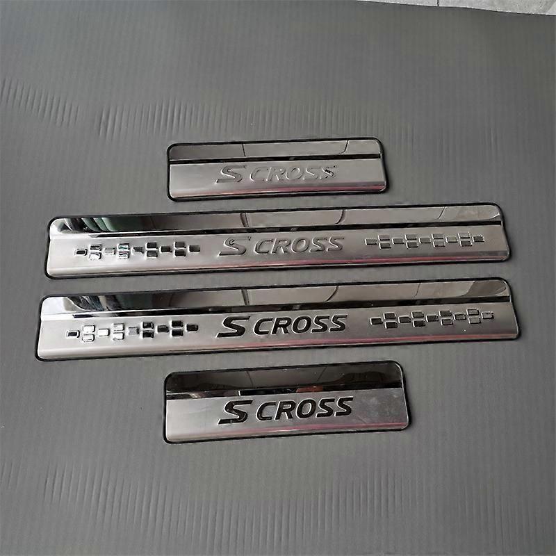 Seuil de porte en acier inoxydable, Protection de plaque de pied, Protection de pédale, Accessoires de style voiture, Convient pour Suzuki Sx4 S-cross S Cross 2014-2018 2019