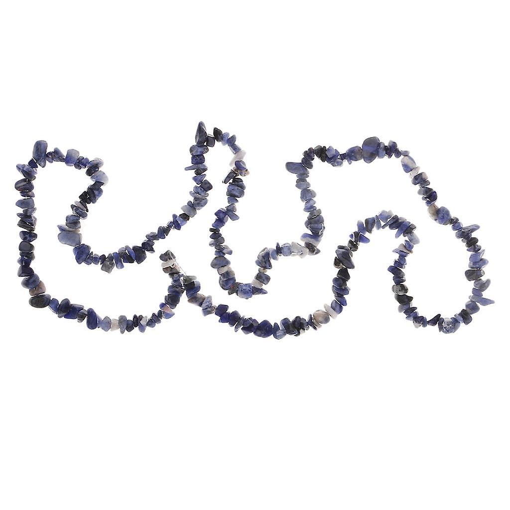 80cm strand of natural gemstone chips loose spacer stone beads dark blue