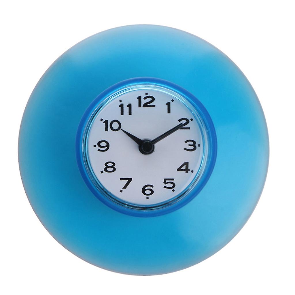 Silicone Bathroom Kitchen Shower Suction Wall Clock Water-Resistant Timer Glass
