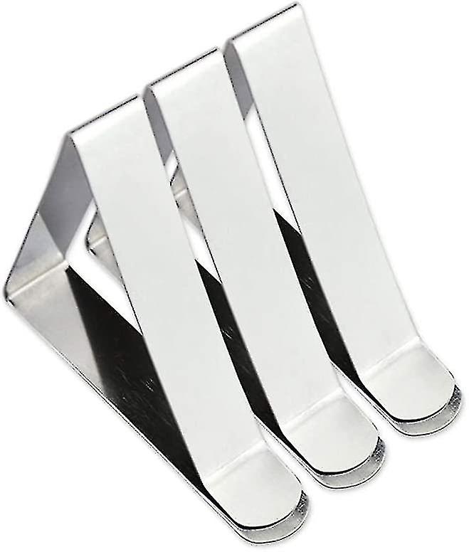 10pcs Stainless Steel Tablecloth Clips Triangle Adjustable Table Cover Clamp