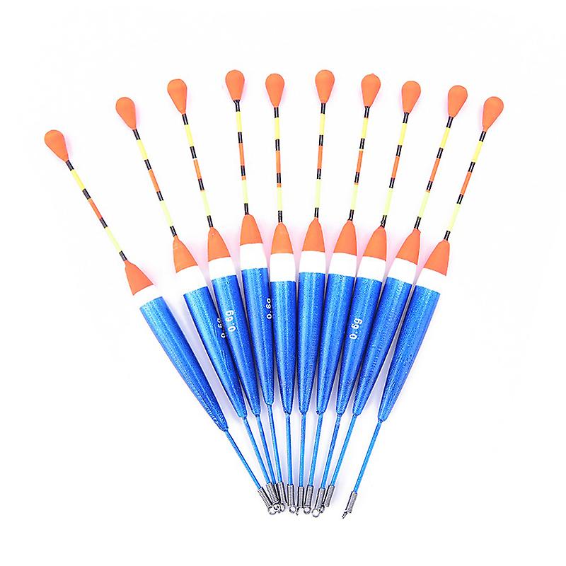 10pcs Assorted Sizes Outdoor Fishing Lure Floats Bobbers Hooks Slip Fish Drift