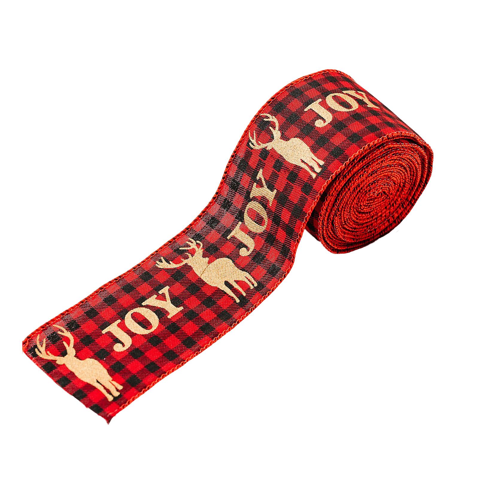 Canvas Wired Edge Ribbon Christmas Creative Decorations Gift