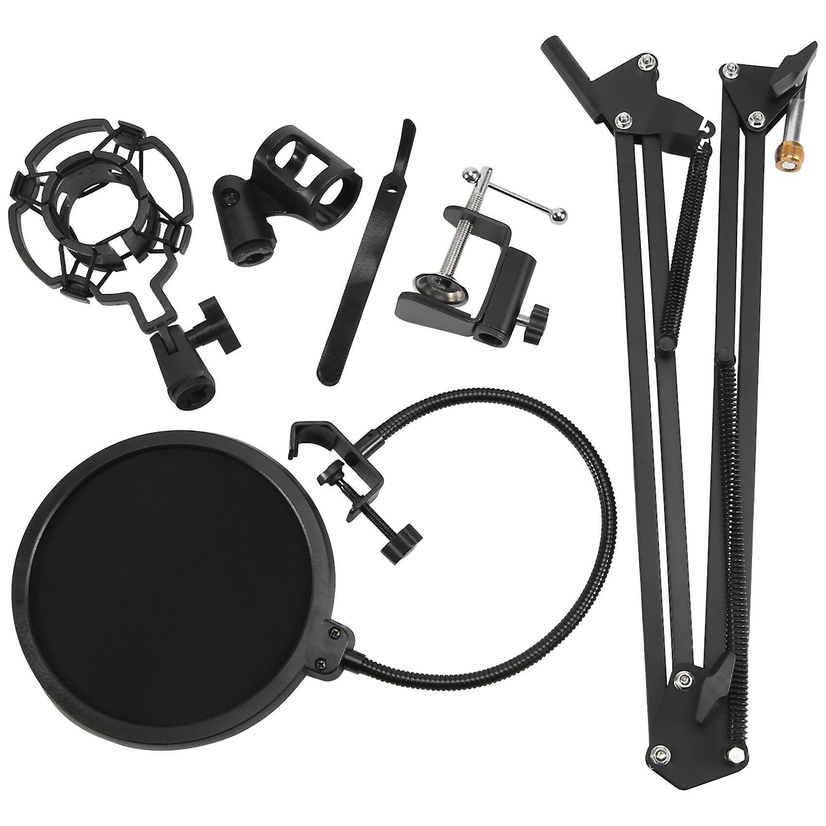 Desktop Microphone Stand Suspension Scissor Arm Stand With 3/8-5/8 Screw / Shock Mount / Filter / C