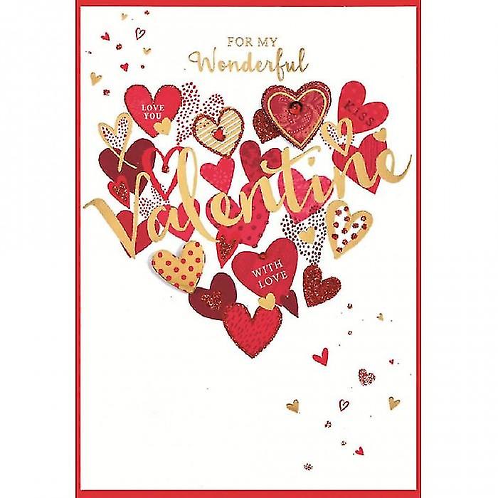 Simon Elvin For My Wonderful Valentine Greetings Card (Pack of 6)