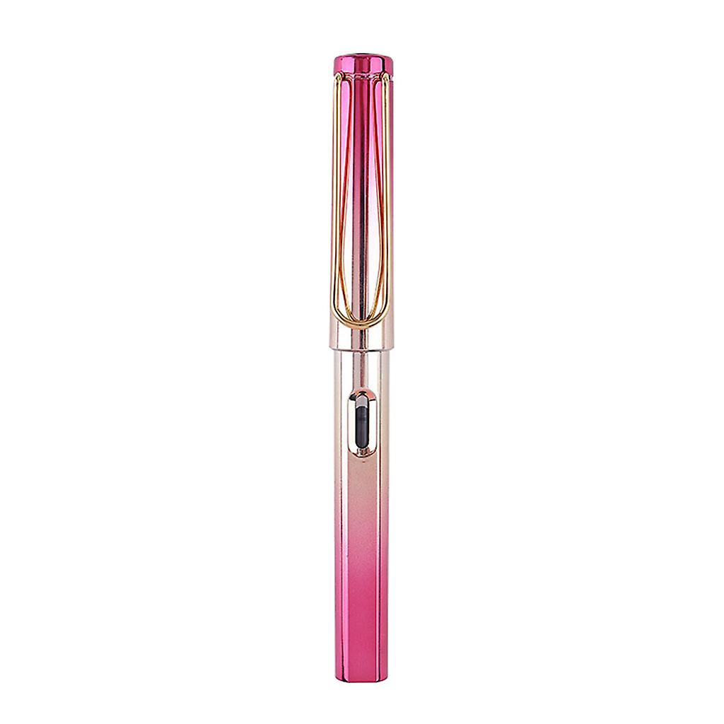 Fountain Pen Metallic Color Pen Body Piston-Filled Visible Ink Window 0.5mm Nib