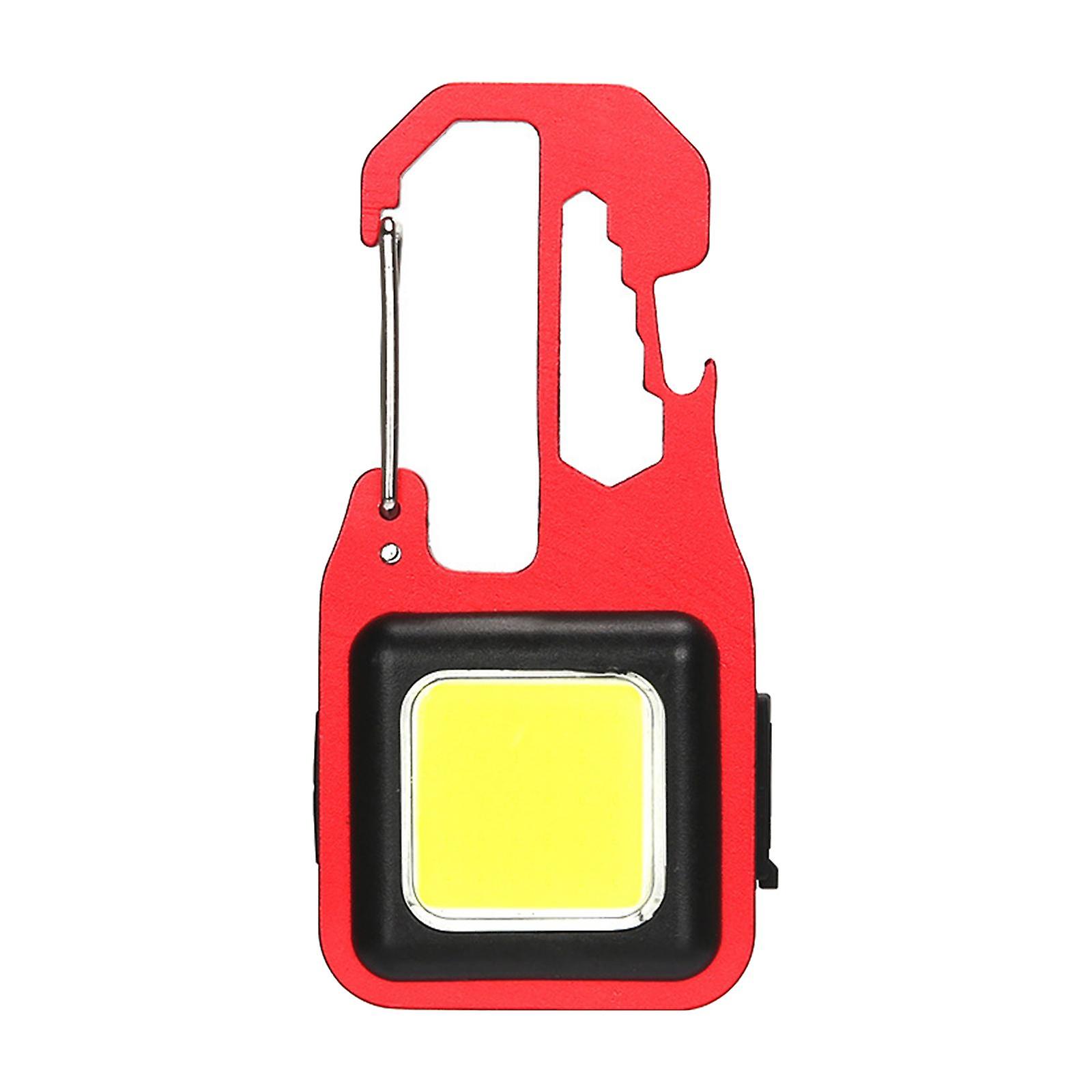 Portable COB flashlights Bottle Opener Keychain Magnet Base Camping Lamp