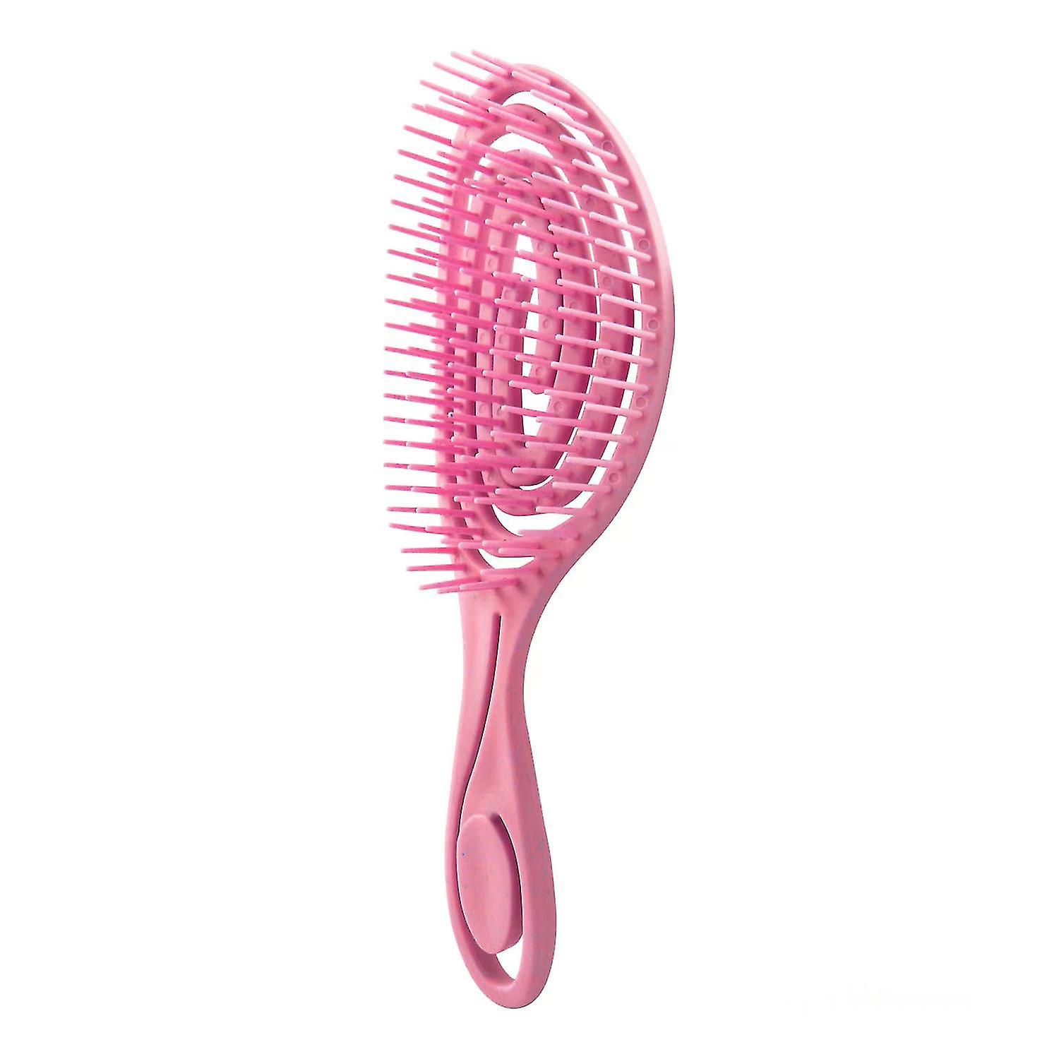 Eco Friendly Straw Hairbrush, Flexible Soft Pin Bristles, Detangling Wet/dry Hair, Head Massaging Pro(1pcs