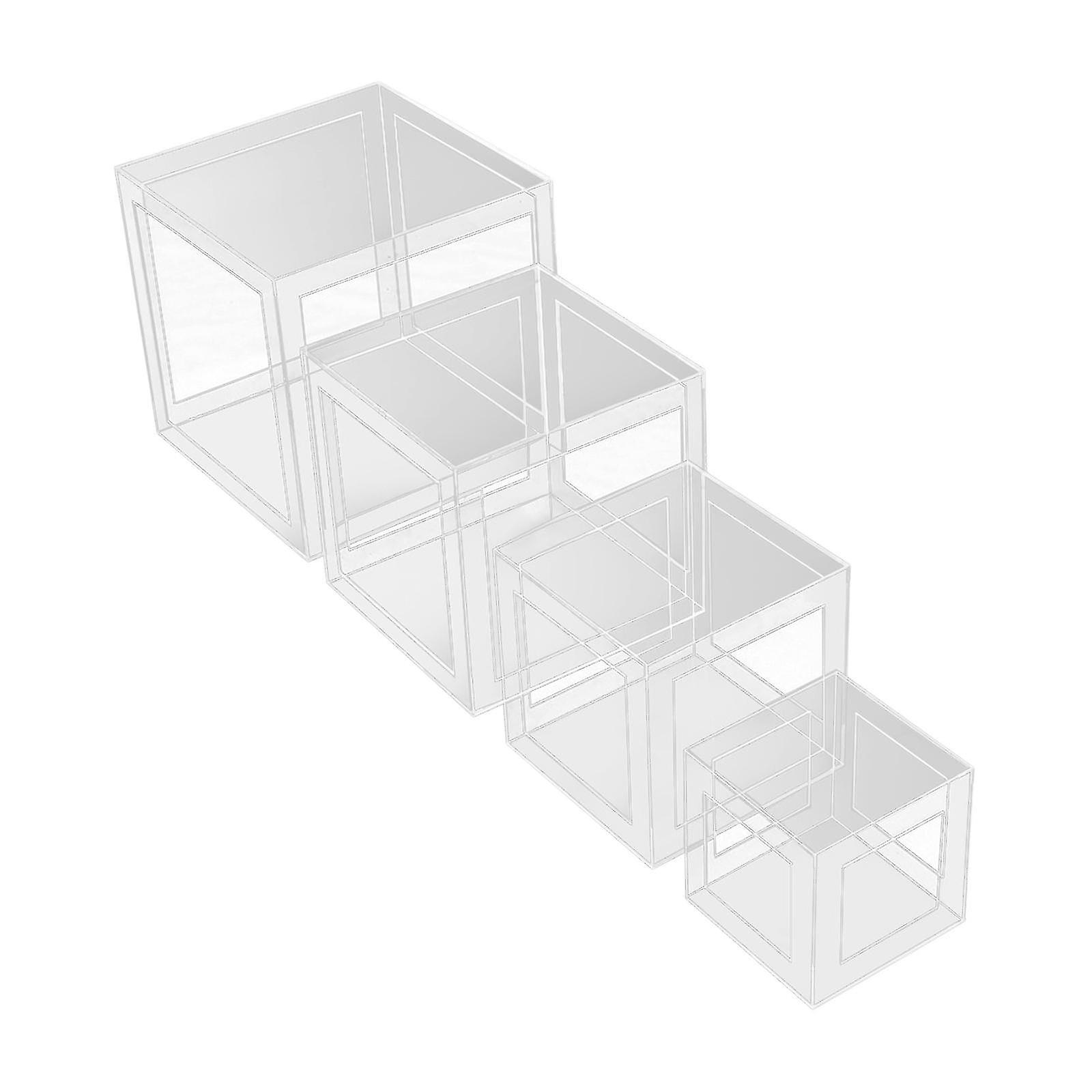 4x Cake Display Riser Centerpiece Tabletop Decor DIY Boxes for Event Wedding