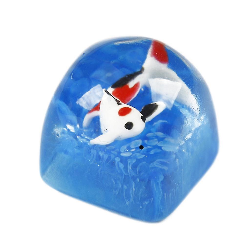 Lovely Koi Fish Keycap Personality 3d Esc- Keycaps Compatible With Mechanical Keyboard
