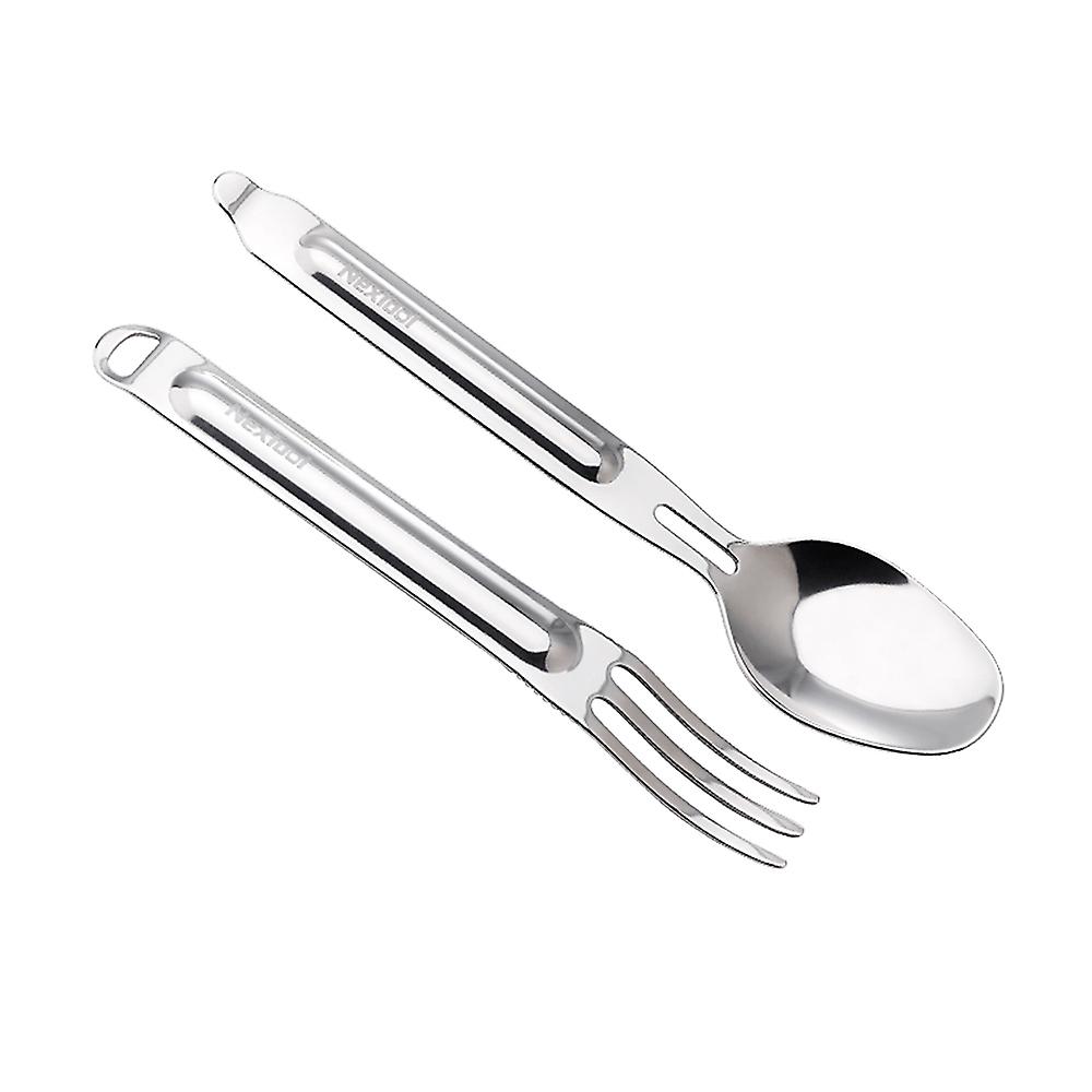 2 Pcs Outdoor Flatware Set With Case Silverware Set