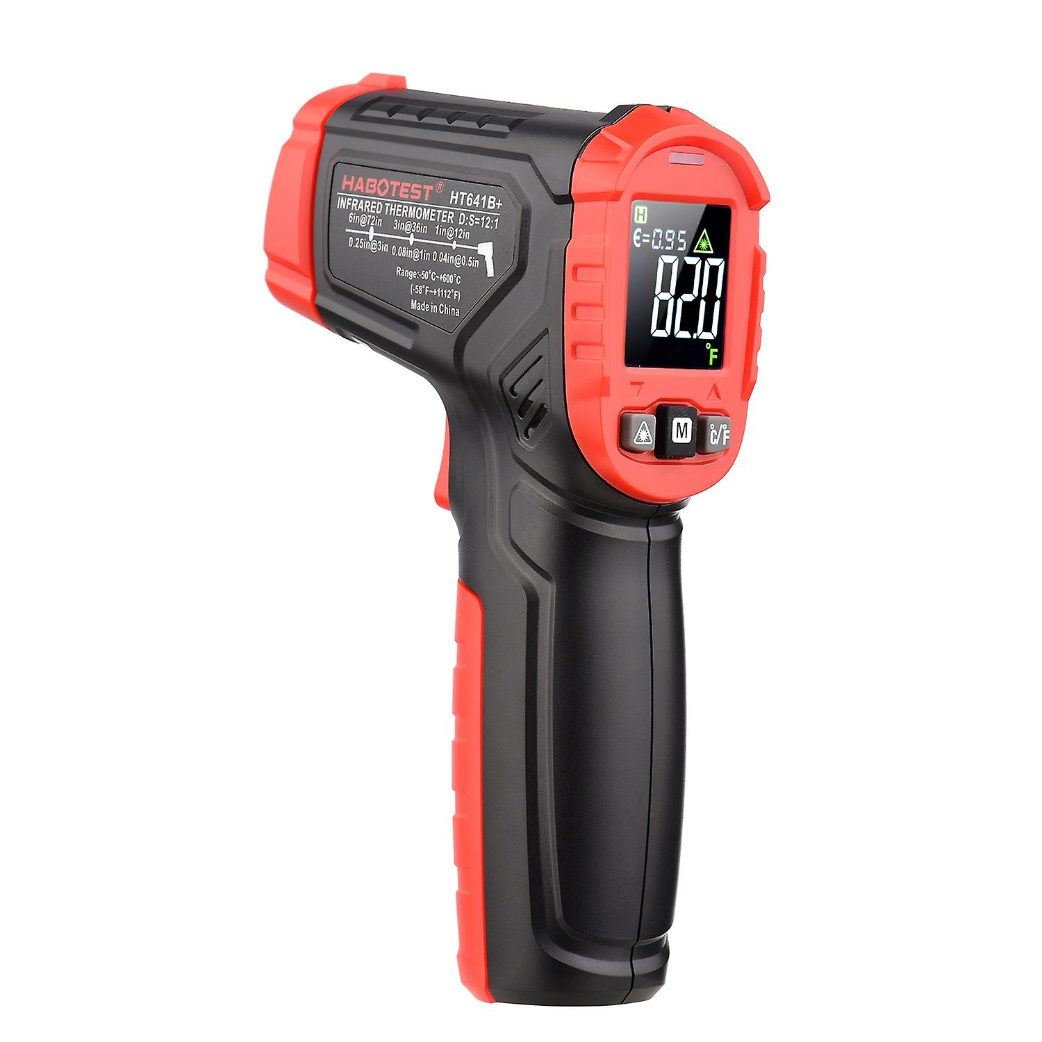 HABOTEST HT641A+ Infrared Thermometer -58~1112℉ Non-contact Digital Handheld Heat Temperature Gun IR