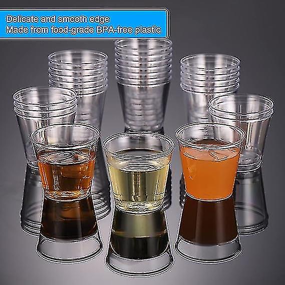 100 Pack Plastic Shot Glasses 30ml, Reusable Party Drinking Cups ...