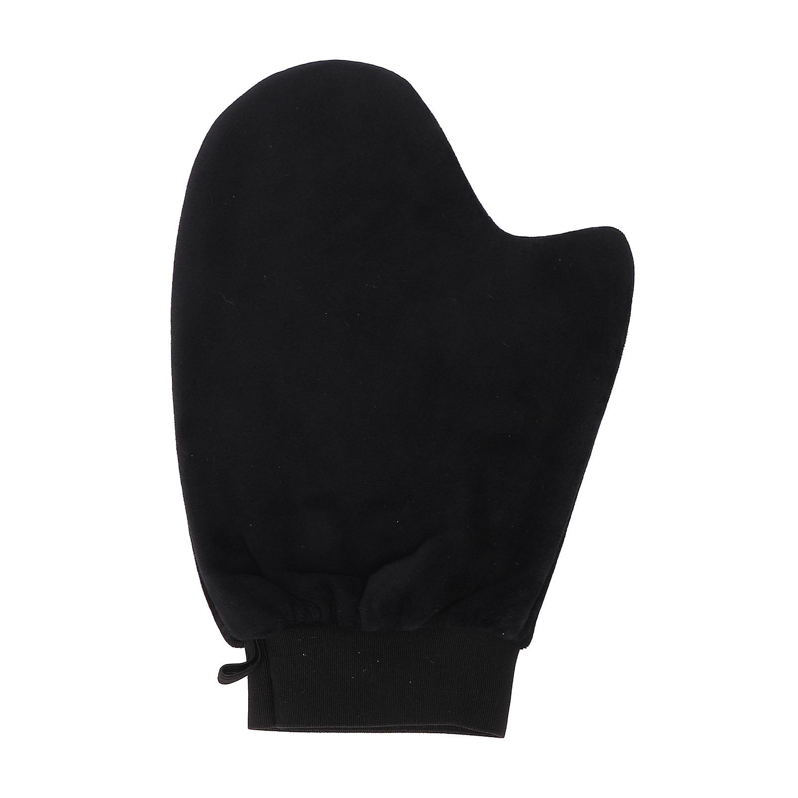 Tanning Gloves Black Elastic Wrist Flocking Self Tanning Mitt Applicator for Sunless Tanner and Lotion