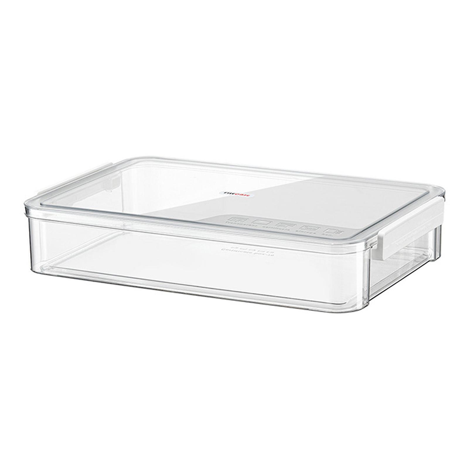 Transparent Storage Box with Lid Latching Modular Stackable Storage Bins