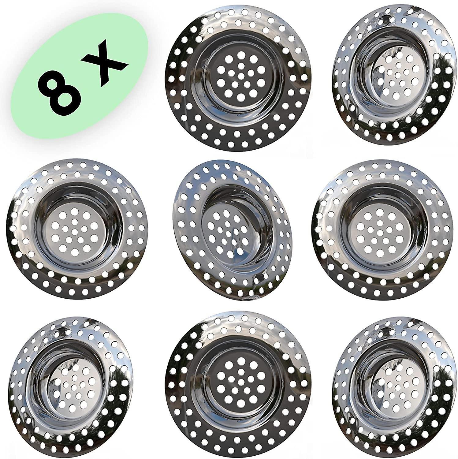 Sink strainer 14g, Set of 8, for all DRAINS, Kitchen sink strainer, Sink grid, Bath drain, Shower fi