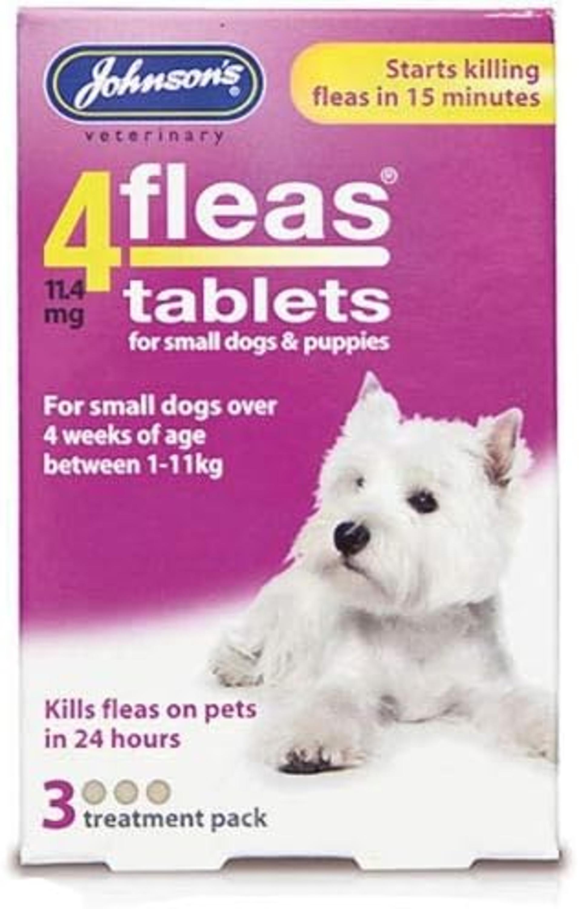 Johnson's 4 Fleas Dog Flea Tablets (3Tabs) Case 6