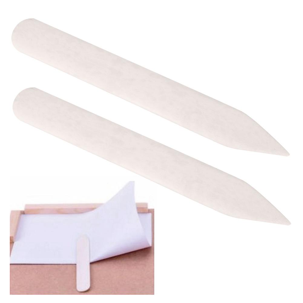 2 Pcs Manual Bone Folder 150x20x5mm Bovine Bone Paper Creaser