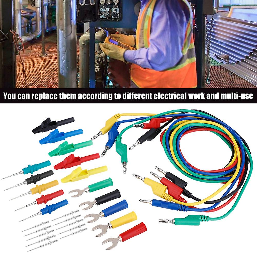4mm Banana to Banana Plug Test Lead Kit P1036B with Clips & Probes