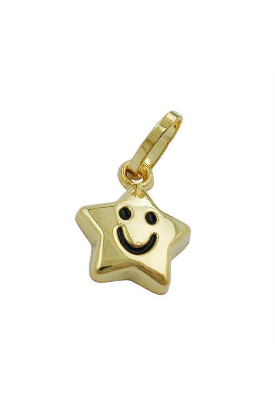 Pendant 9k Gold Star With Face - Gl430877