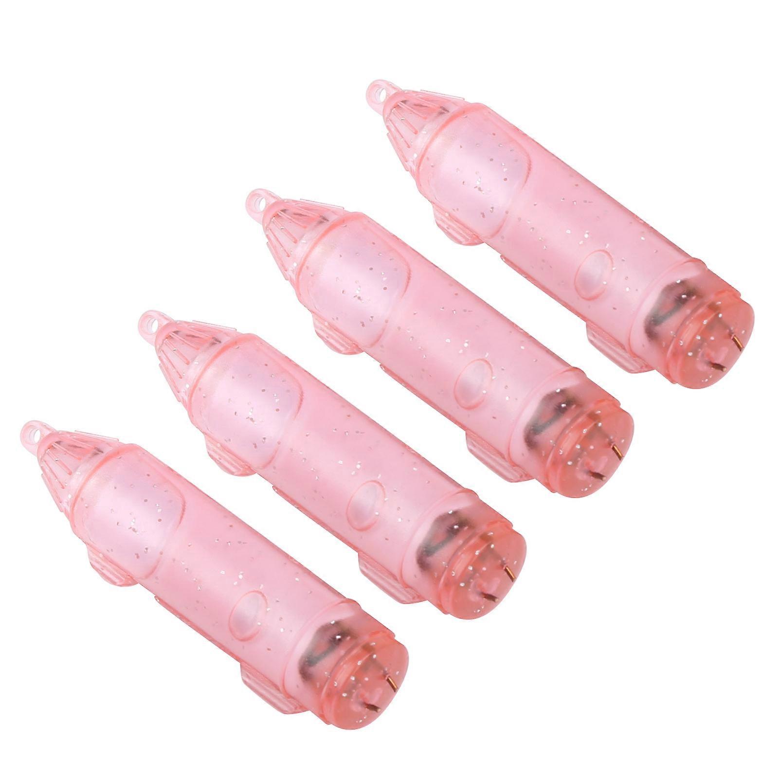 4Pcs Fishing LED Lure Light Underwater Lure Lamp Underwater Fishing Lamp Fishing Tool Red
