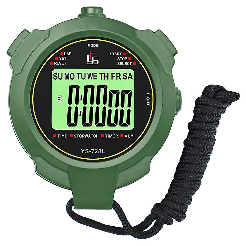 Stopwatch, professional 2-memory stopwatch with silent and lumino