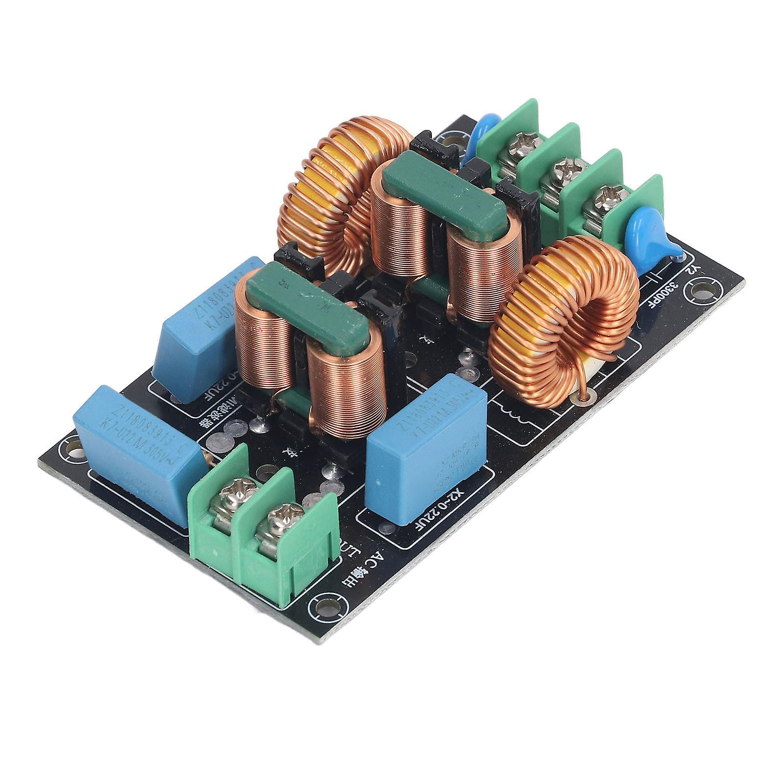 10A 3 Stage EMI EMC Power Filter Single Phase FCC Anti Interference Module Power Supply Filter AC 110‑250V