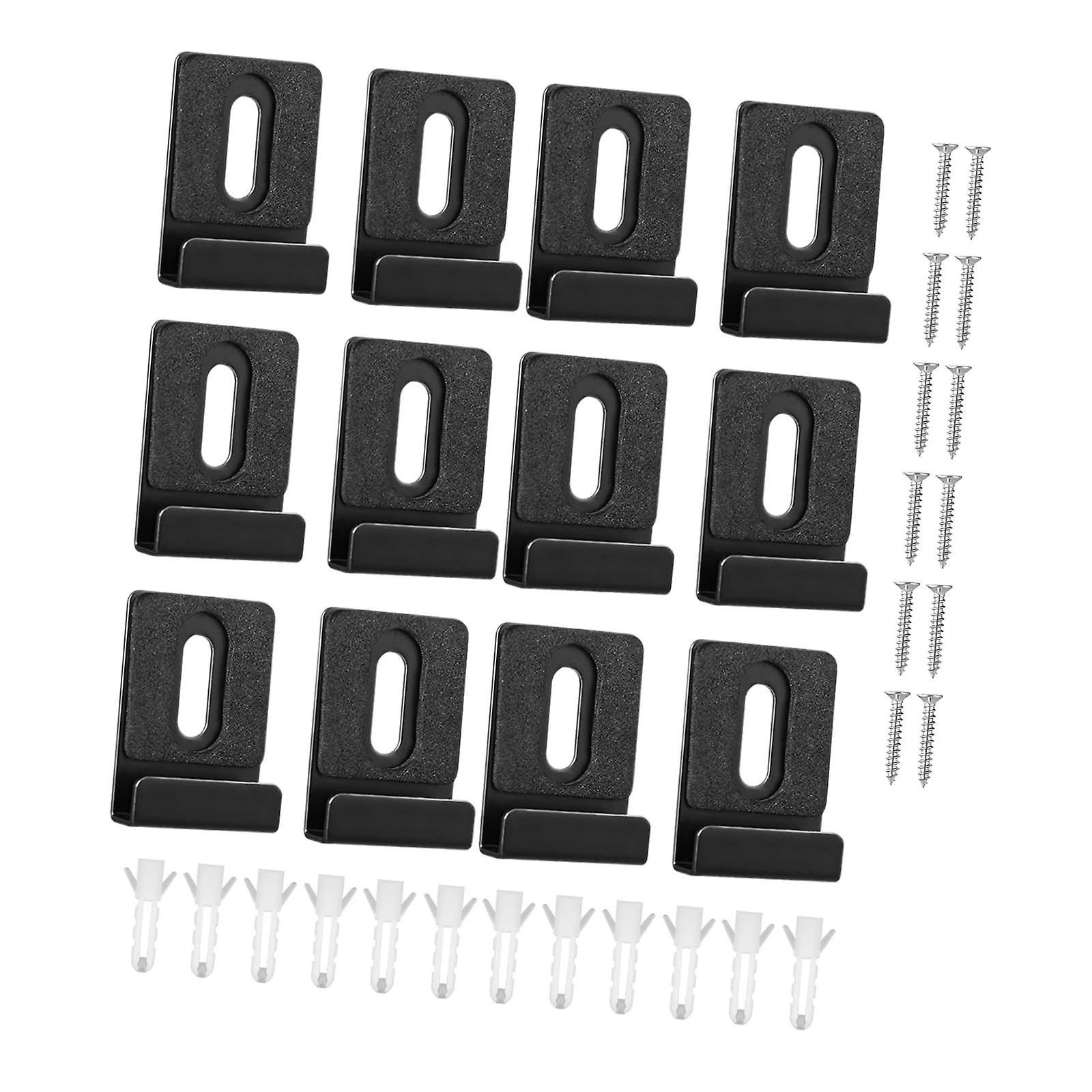 12Pcs Metal Mirror Clips with Screws for Frameless Mirror Billboard Displays