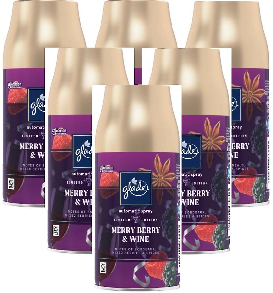6 x Glade Automatic Spray Refill 269ml - Merry Berry & Wine